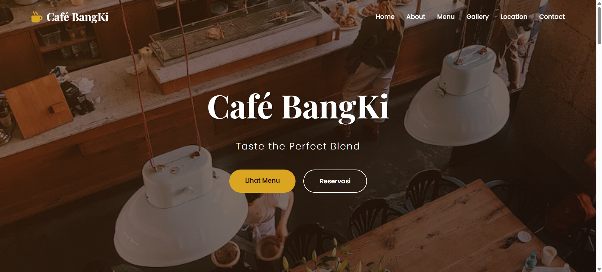 Landing Page Cafe BangKi